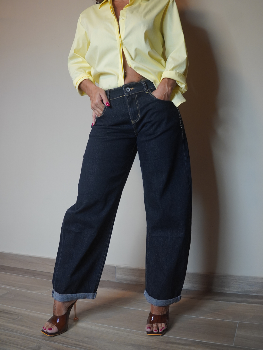 Jeans Ballon Borchie