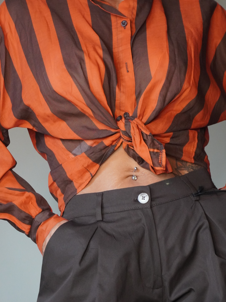 Camicia a Righe 100%Cotone