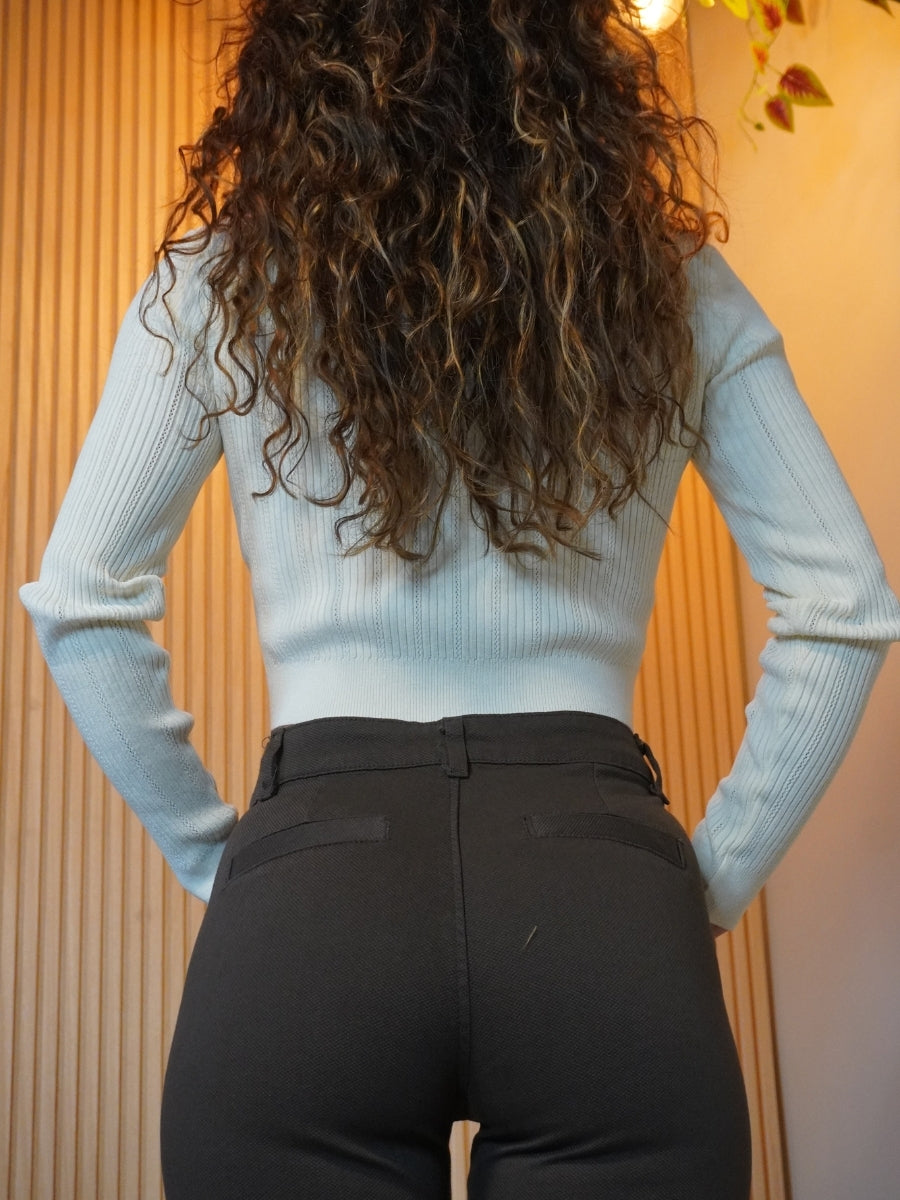Pantalone a palazzo con taschino