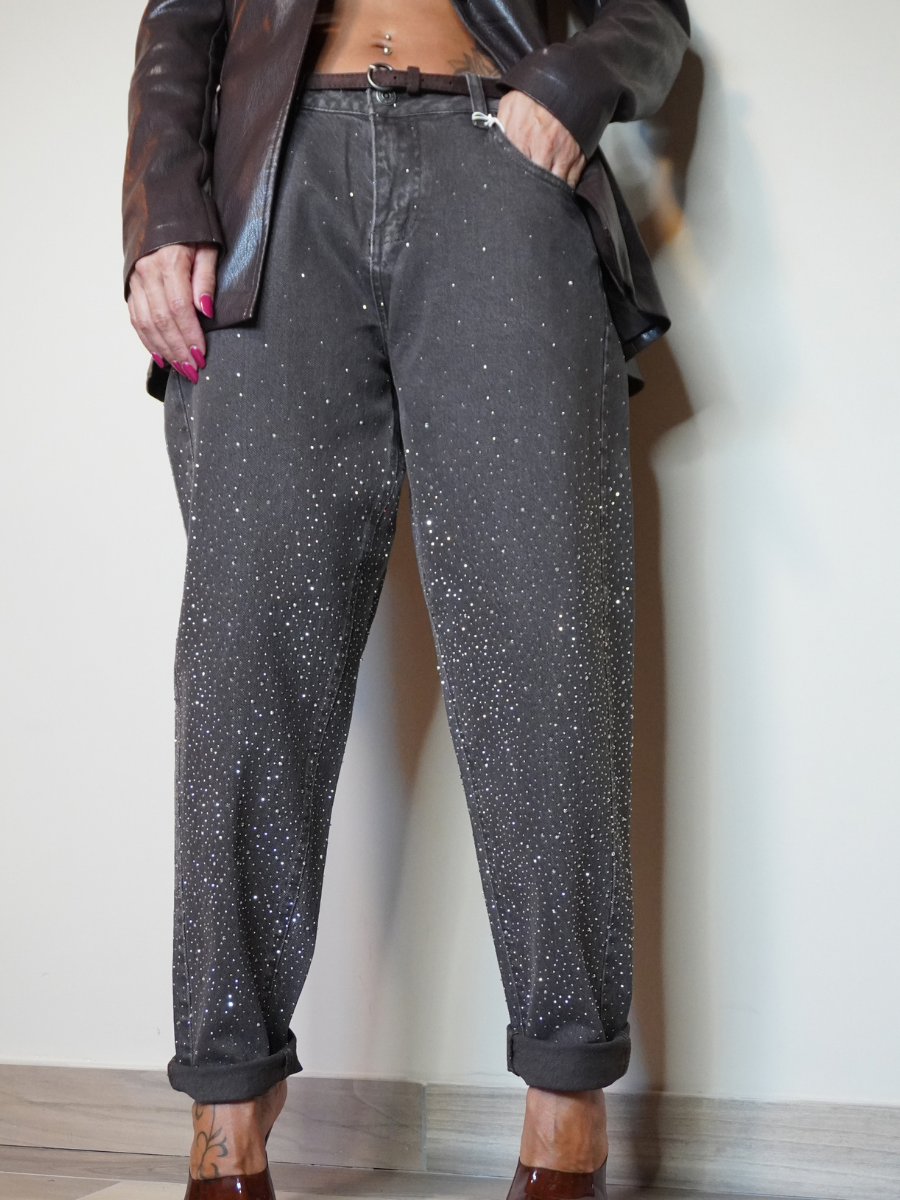Jeans Mom Fit Sparkle
