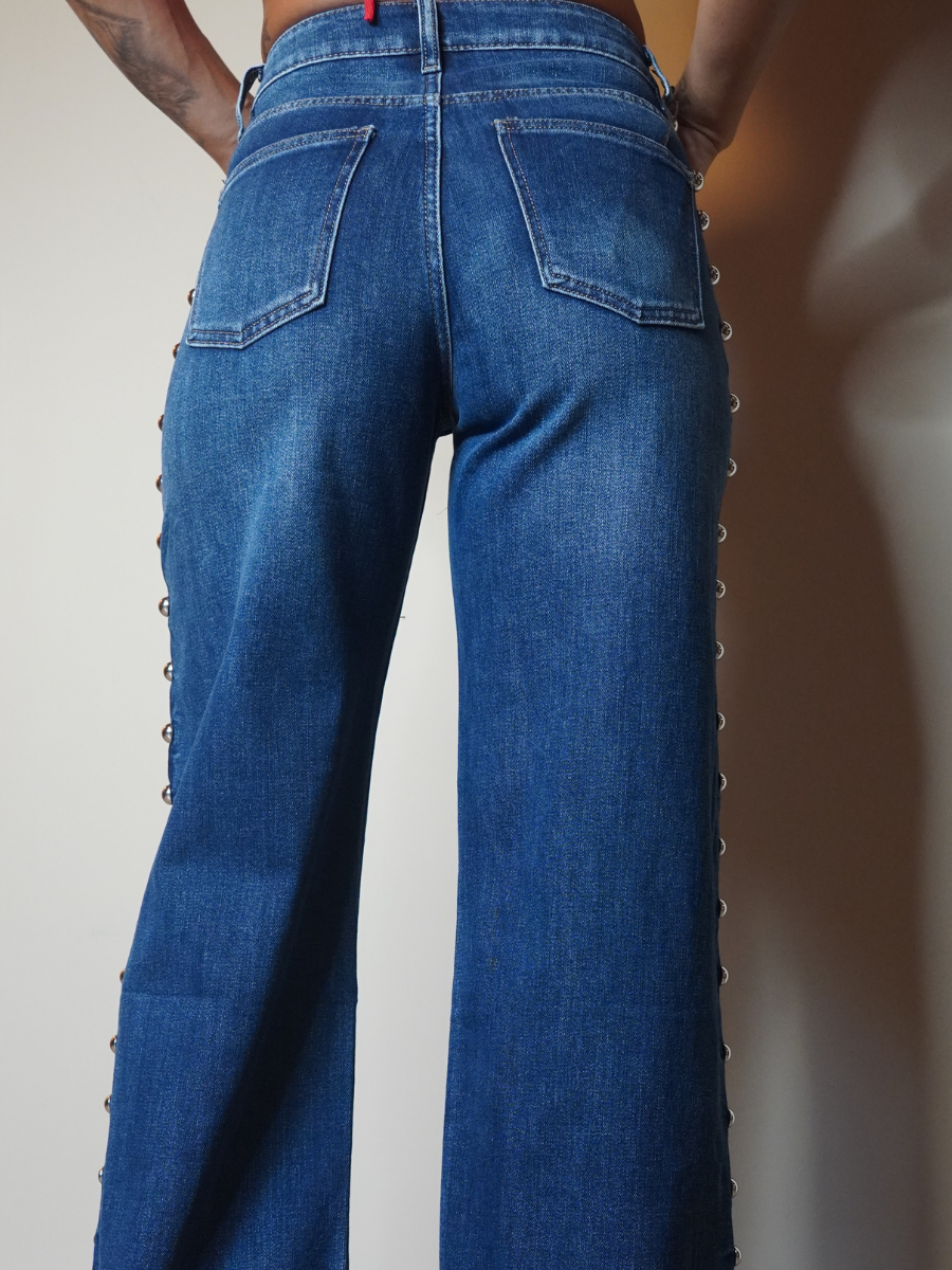 Jeans Palazzo Borchie