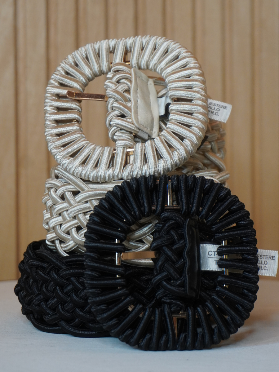 Cintura elastica con fibbia quadrata