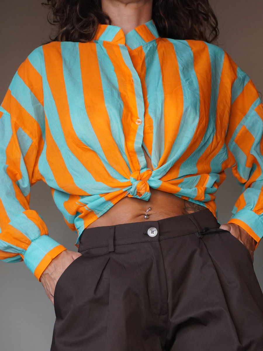 Camicia a Righe 100%Cotone