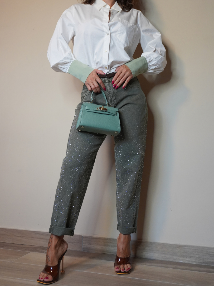 Jeans Mom Fit Sparkle