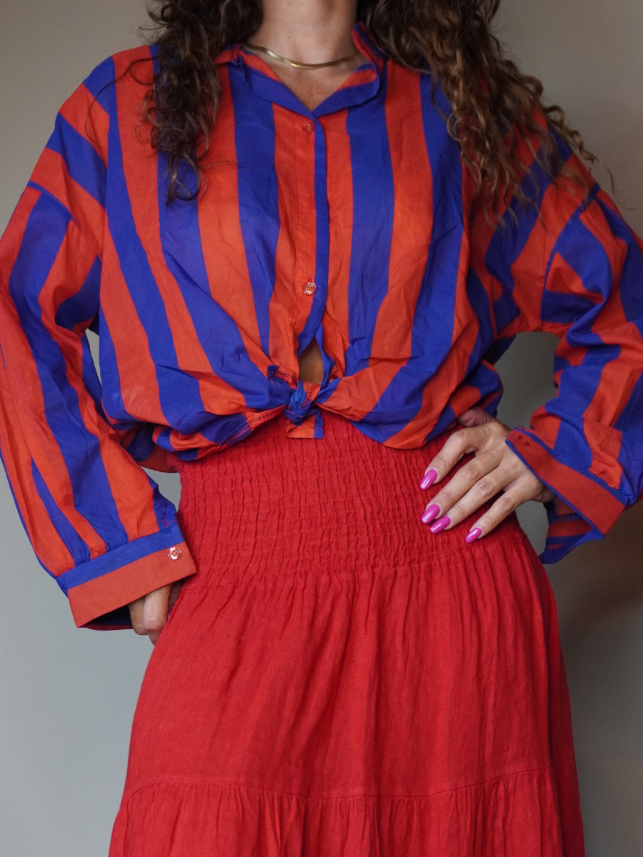 Camicia a Righe 100%Cotone