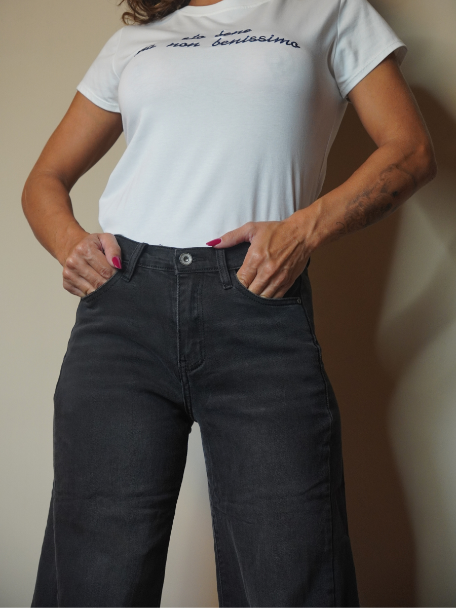 Jeans Palazzo Soft Black