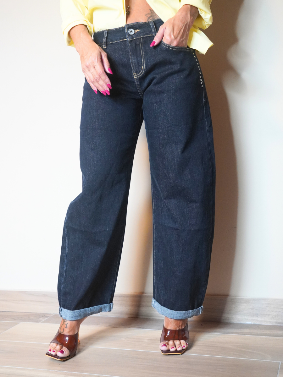 Jeans Ballon Borchie