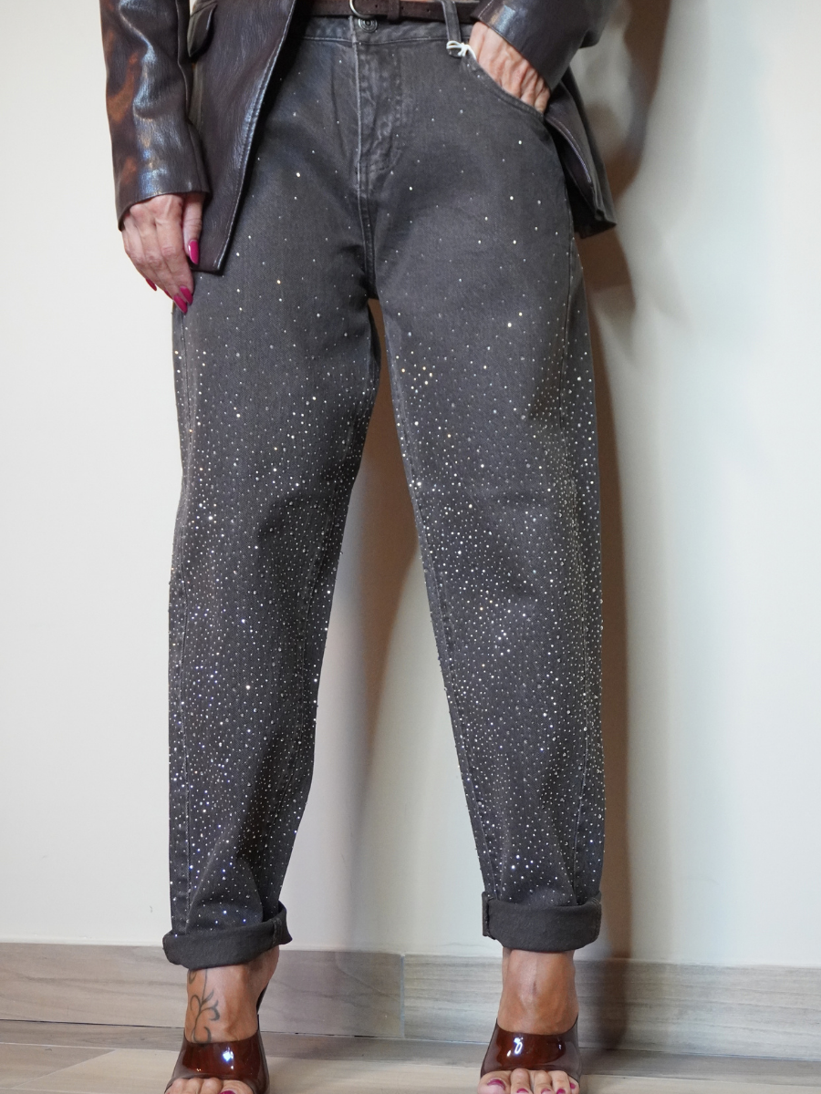 Jeans Mom Fit Sparkle